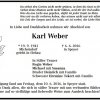 Weber Karl 1941-2015 Todesanzeige